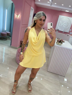 CONJUNTO BLUSINHA + SHORT SAIA AMARELO MANTEIGA