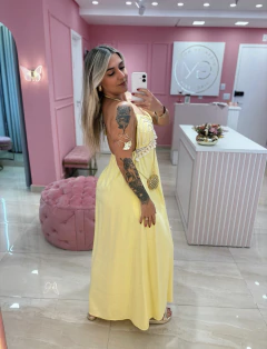 VESTIDO LONGO AMARELO na internet