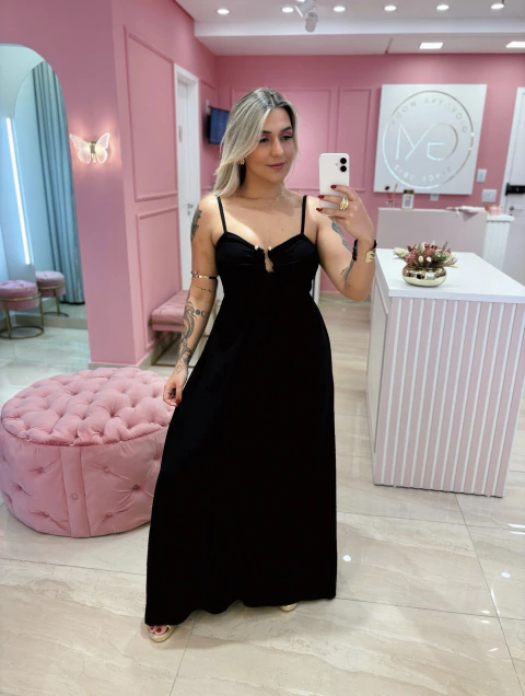VESTIDO LONGO PRETO
