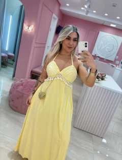 VESTIDO LONGO AMARELO - Giovanna Modas