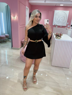 MACACÃO UM OMBRO SÓ PRETO - comprar online