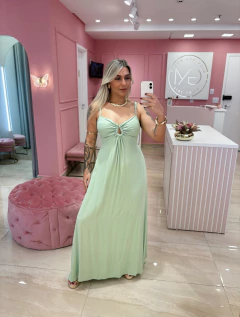 VESTIDO LONGO VERDE MENTA