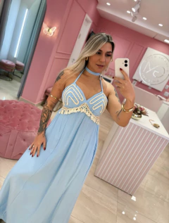 VESTIDO LONGO AZUL - comprar online