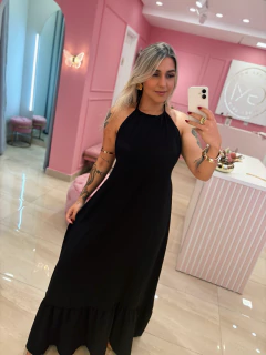 VESTIDO + COSTAS NUA LONGO PRETO na internet