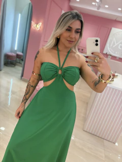 VESTIDO LONGO MULTIFORMAS VERDE BANDEIRA - comprar online