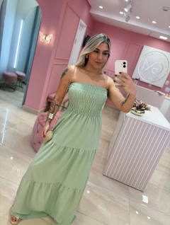 VESTIDO LONGO VERDE MENTA - comprar online