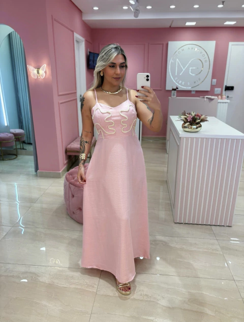 VESTIDO LONGO ROSA