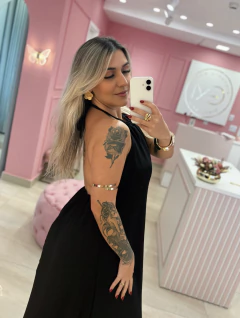 VESTIDO + COSTAS NUA LONGO PRETO - Giovanna Modas