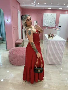 VESTIDO LONGO MULTIFORMAS VERMELHO na internet