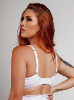 Sutiã Básico Com Bojo E Aro Inteiriço Branco Duhellen 5100 - comprar online