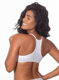 Sutiã Nadador Liso Com Bojo Branco Duhellen 5124