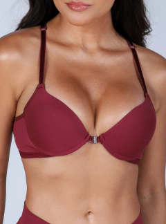 Sutiã Nadador Liso Com Bojo Bordô Duhellen 5124 - DUH INTIMATES