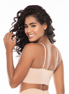 Sutiã Cropped Segunda Pele C/ Bojo Duhellen Bege 6616 na internet