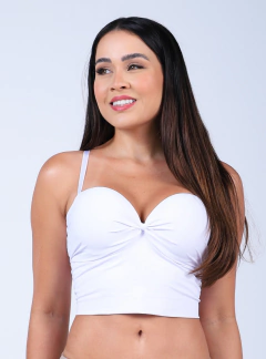 Top Cropped em Microfibra Tomara Que Caia Branco 9001 na internet