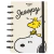 Cuaderno Mooving Loop A Discos A5 Snoopy