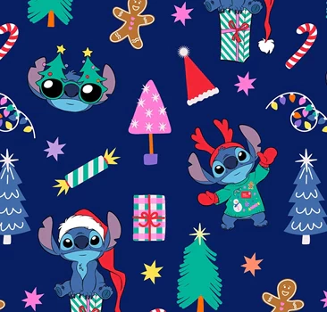 Papel Regalo Muresco Stitch Navidad Azul 109 910 - comprar online