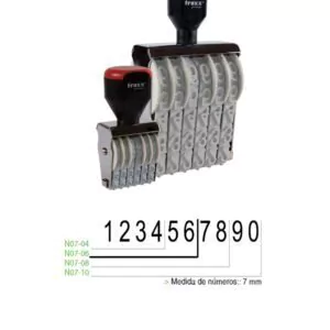 Sello Numerador Manual Traxx 6 Digitos en internet