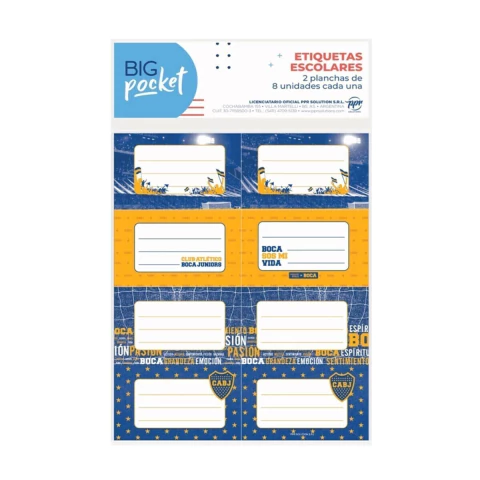 Etiqueta Boca 2 Planchas X 8 Unids - comprar online