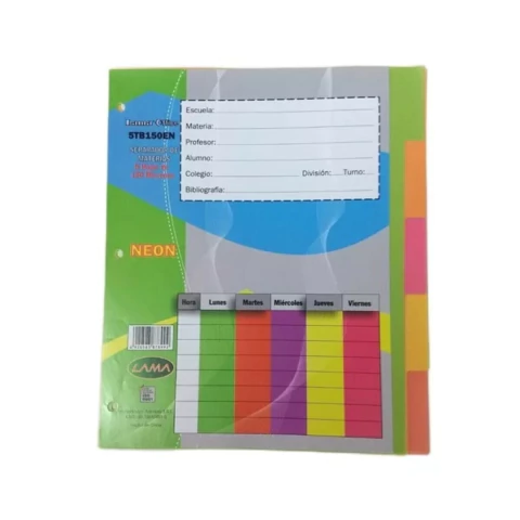 Separador Plastico Nº3 5 Posiciones Neon - comprar online
