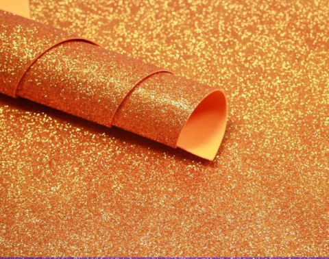 Goma Eva 2 Mm Mega Brillo Naranja