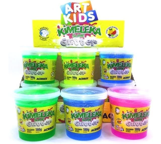 Gel Pegajoso Acrilex Kimeleka Glitter Varios Colores
