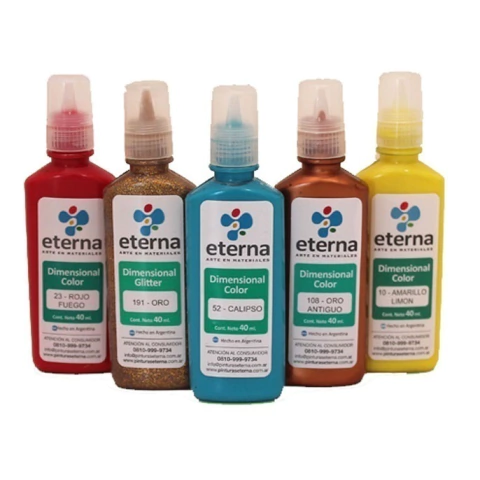 Set Pintura Dimensional Eterna Perlada X 6 Colores