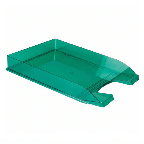 Bandeja Liggo A4 1 Piso Verde Cristal Apilable