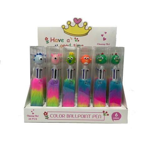 Boligrafo 6 Colores Plush Mosnter Vives