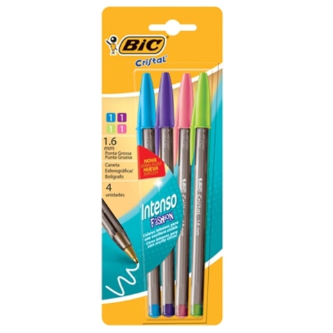 Boligrafo Bic Intenso Fashion 1.6 X 4 Blister