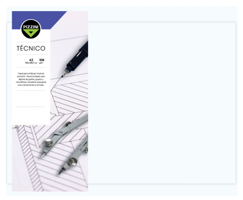Papel Pizzini A3 106 Grms X 40