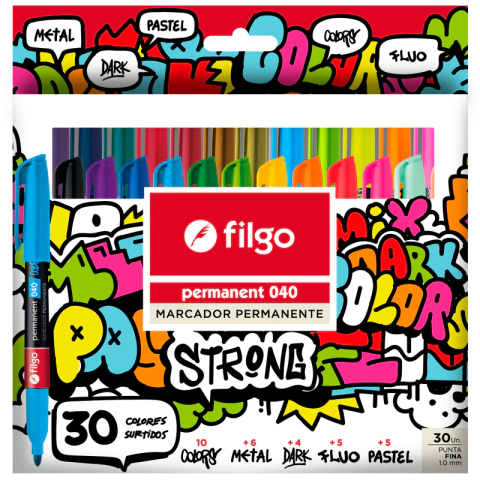 Marcador Filgo Marker 40 Strong X 30 Surtido
