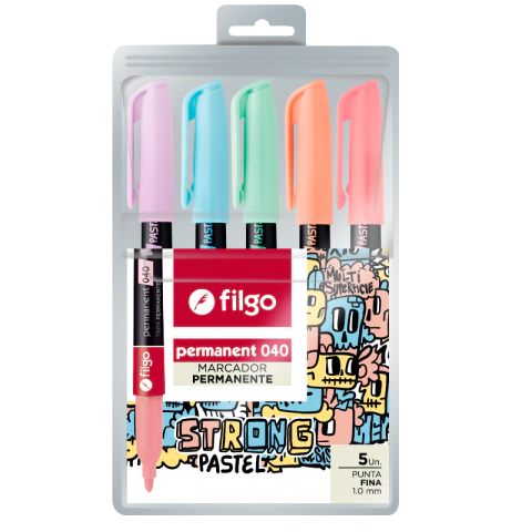 Marcador Filgo Marker 40 Strong X 5 Pastel