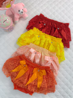 Calcinha infantil Bunda Rica - 02 laços - loja online