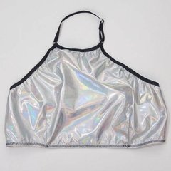 Top Lenceria Lycra Holografica Tornasolada