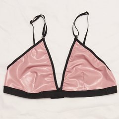 Corpiño de vinilo rosa