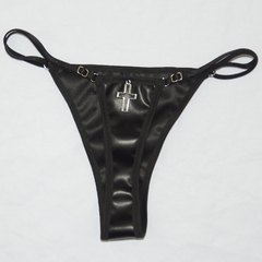 Conjunto de Cuero elastizado - Cruces y pentagramas - blackskyclothing