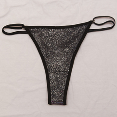 Cola less de lycra con glitter plateado + tornasol violeta/verde - comprar online
