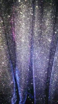 Cola less de lycra con glitter plateado + tornasol violeta/verde en internet