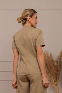Blusa Daniela Ocre - Vista Branco Jalecos