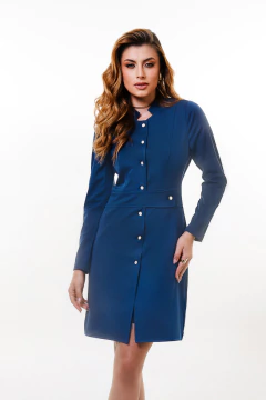 Jaleco Feminino Azul Marinho Diamond