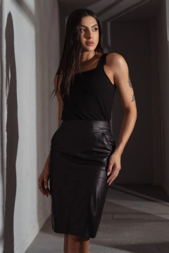 Saia Natacha Black - Vista Branco Jalecos