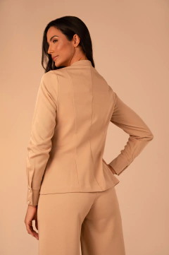 Blusa Daniela Aveia Manga Longa - Vista Branco Jalecos