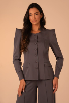 Conjunto Yasmin Cinza Manga Longa - comprar online