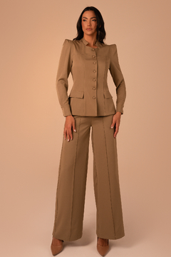 Conjunto Yasmin Ocre Manga Longa - comprar online