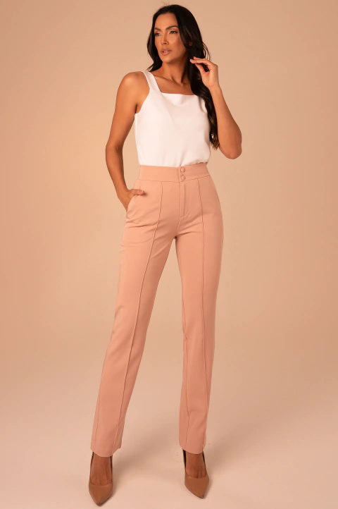 Calça Reta Nude