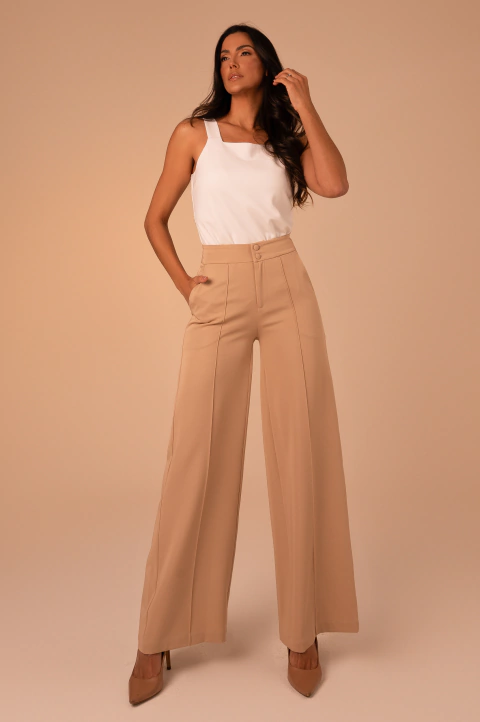 Calça Pantalona Aveia