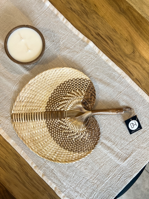 ABANICO ZADAR NATURAL Y NEGRO - comprar online