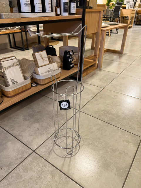 PORTA ROLLO DE PIE CROMADO