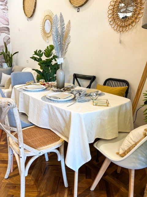 MANTEL TUSOR CRUDO (3 medidas)