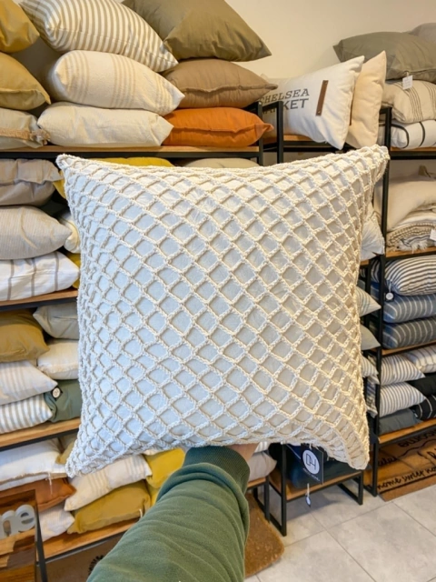 ALMOHADON TEJIDO NATURAL 50X50